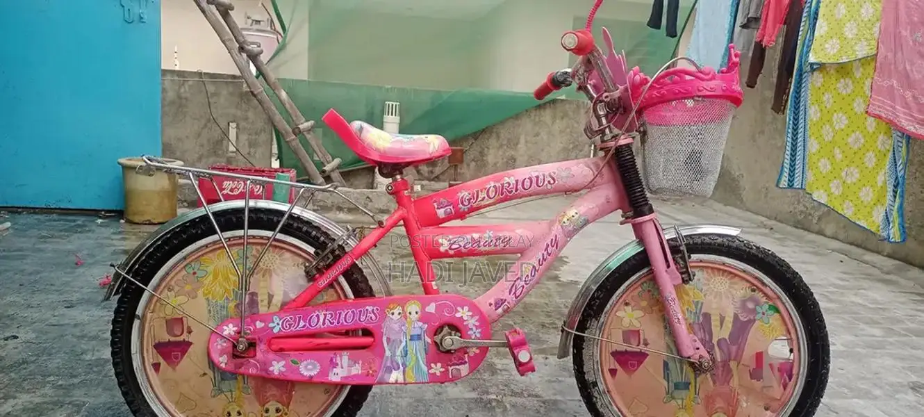 Girls Pink Imported Bicycle - 34 Inch Height Barbie Design