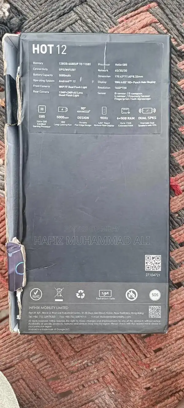 Infinix Hot 12 Smartphone - 6GB RAM 128GB Storage