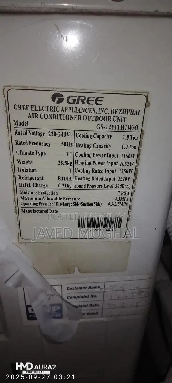 HVAC Inverter System with Indoor and Outdoor Unit Components