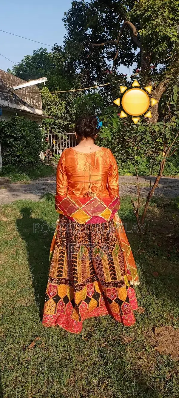 Elegant Heavy Embroidered Lehnga with Mirror Work and Shirt