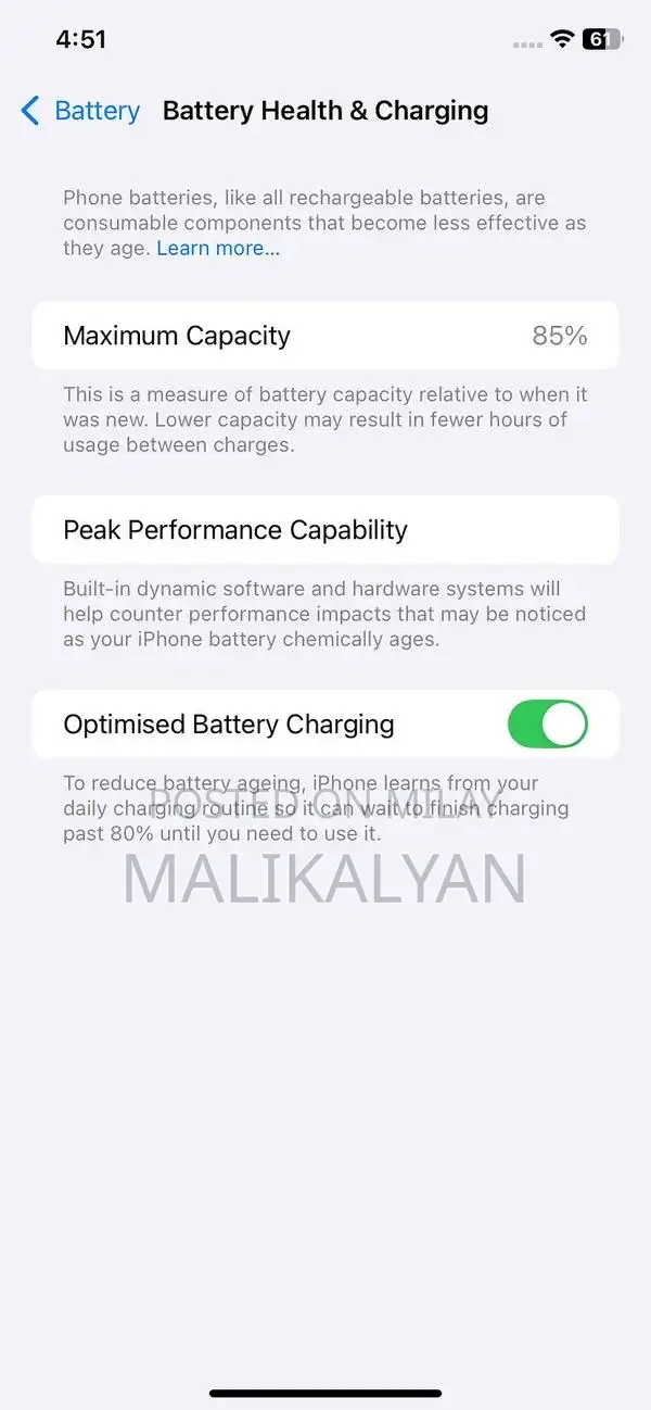 Apple iPhone 11 - 64GB Black Smartphone with High Battery Health