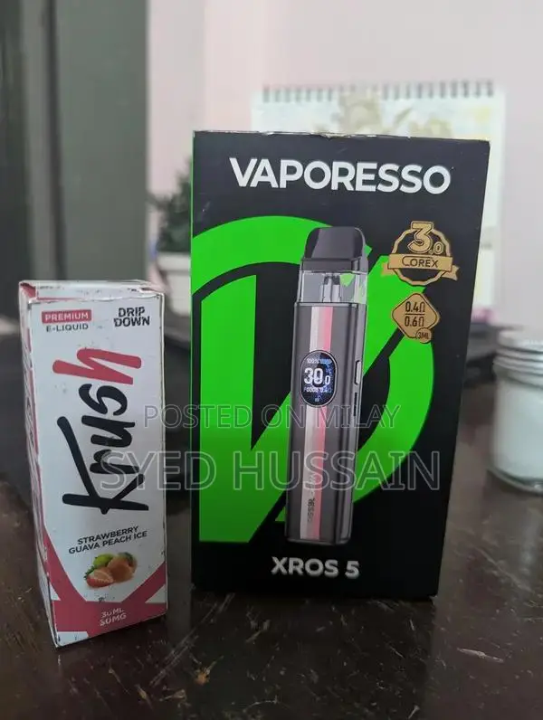 Vaporesso Xros 5 Vape Device with Strawberry Guava Peach Flavor