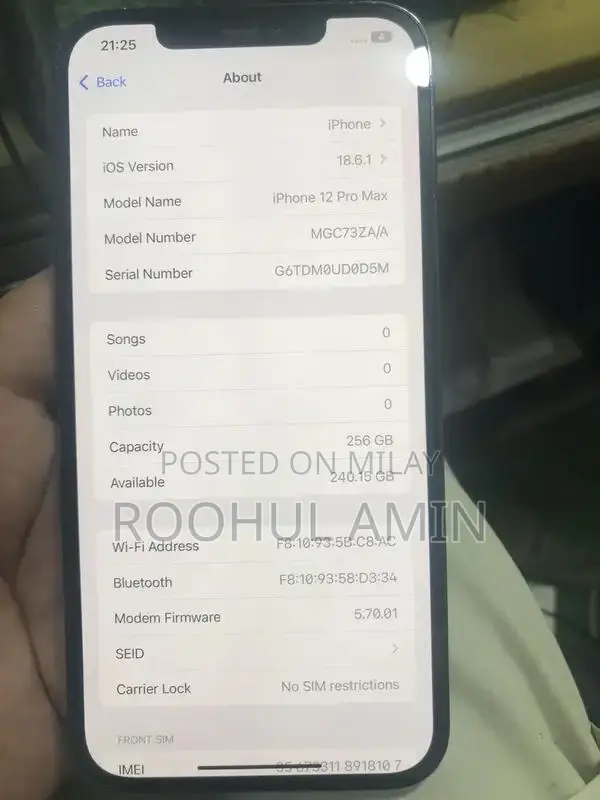 High-Performance 256GB Smartphone with Excellent Battery Health