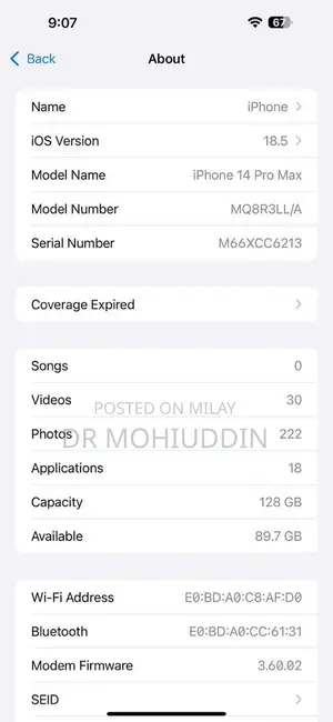Deep Purple Pro Max 128GB Smartphone
