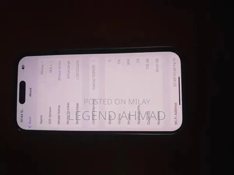 iPhone 15 Pro 128GB Smartphone Saudi Imported Waterproof