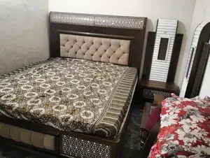 Complete Bedroom Set with Bed Frame, Mattress, and Side Tables