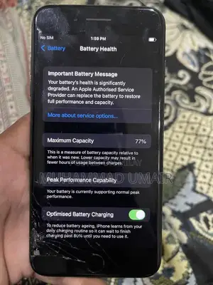 256GB Smartphone with Screen Damage and Working Fingerprint