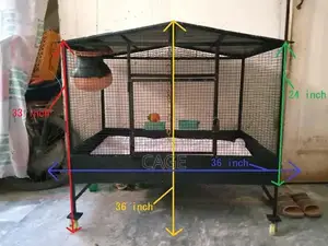 Iron Muzbot Bird Cage for Love Birds