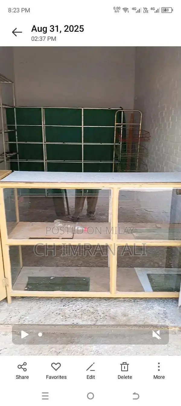 Iron Counter with Two Racks and Display Stand