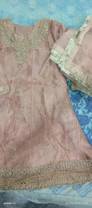 Handcrafted Pink Bridal Wedding Dress with Delicate Details