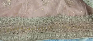 Handcrafted Pink Bridal Wedding Dress with Delicate Details