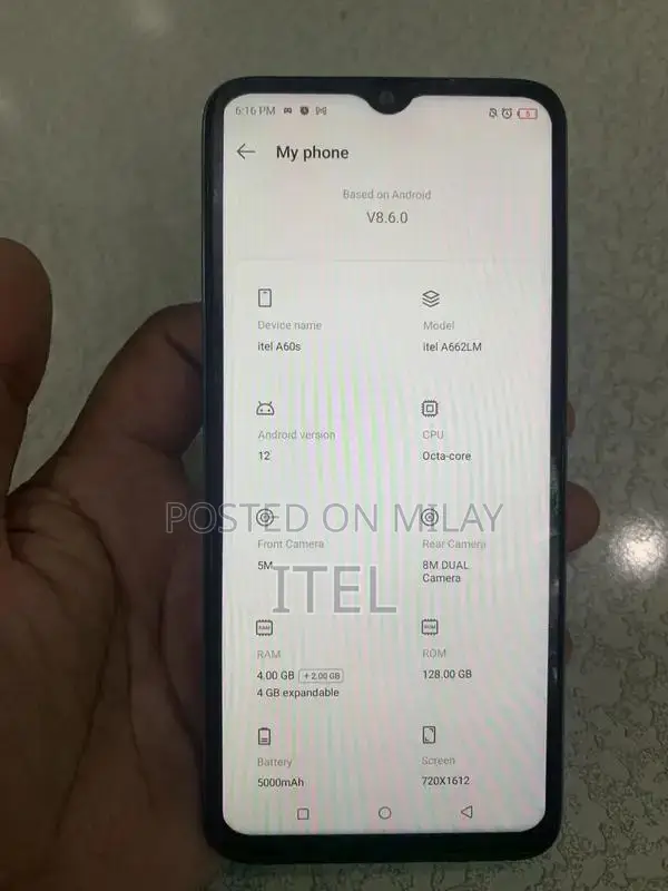 Itel A60s Smartphone: Powerful 4GB RAM, 128GB Storage