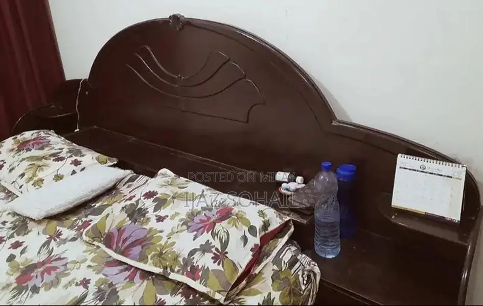 Complete Bedroom Set: Double Bed, Mattress, Dressing Table