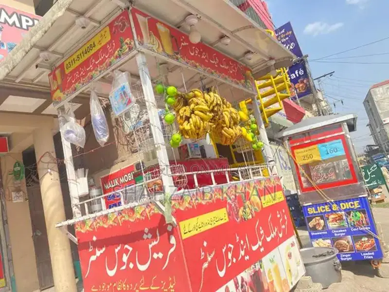 Portable Juice Stall with Equipment and Seating