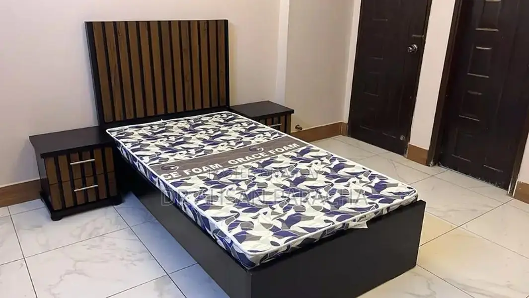 Single Bed with 2 Matching Side Tables and Moltyfoam Mattress