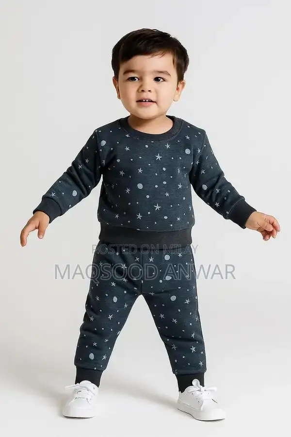 Kids Star Print Sweatshirt and Jogger Set - Unisex Casual Outfit