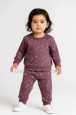Kids Star Print Sweatshirt and Jogger Set - Unisex Casual Outfit