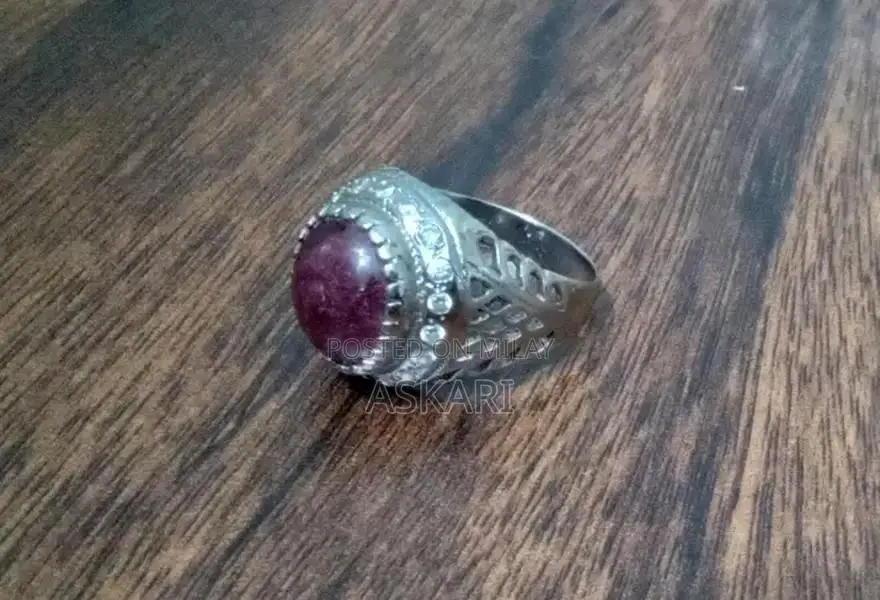 Ruby Kabuli Yaqoot 13.16 Carat Gemstone with Silver Ring