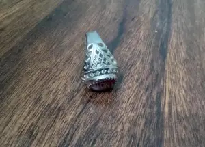 Ruby Kabuli Yaqoot 13.16 Carat Gemstone with Silver Ring