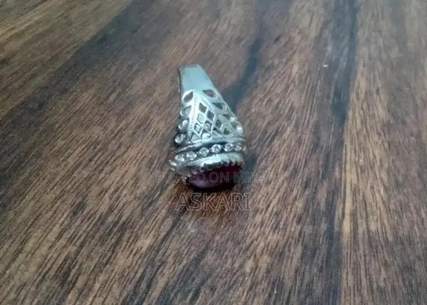 Ruby Kabuli Yaqoot 13.16 Carat Gemstone with Silver Ring