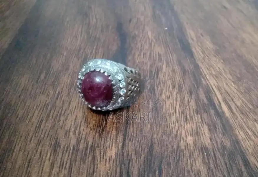 Ruby Kabuli Yaqoot 13.16 Carat Gemstone with Silver Ring