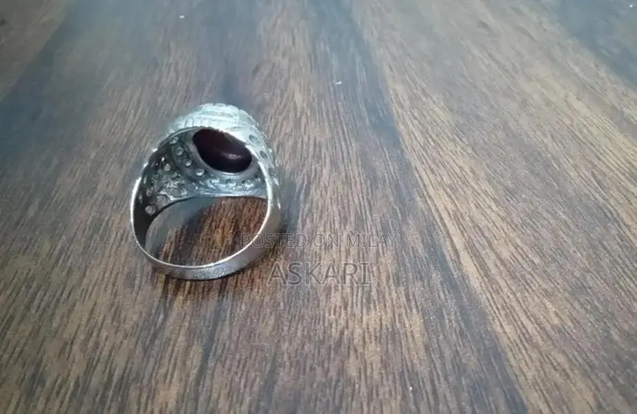 Ruby Kabuli Yaqoot 13.16 Carat Gemstone with Silver Ring