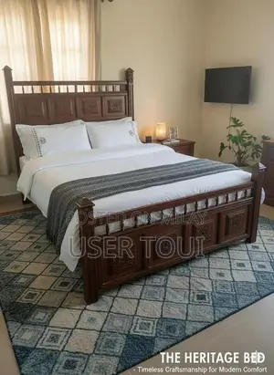 Photo - Comfortable King Size Bed Frame with Mattress Included