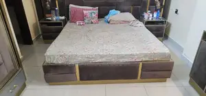 King Bed Set with Wardrobe and Dresser