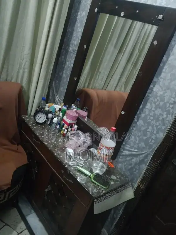 King Size Bed Frame with Dressing in Fresh Condition