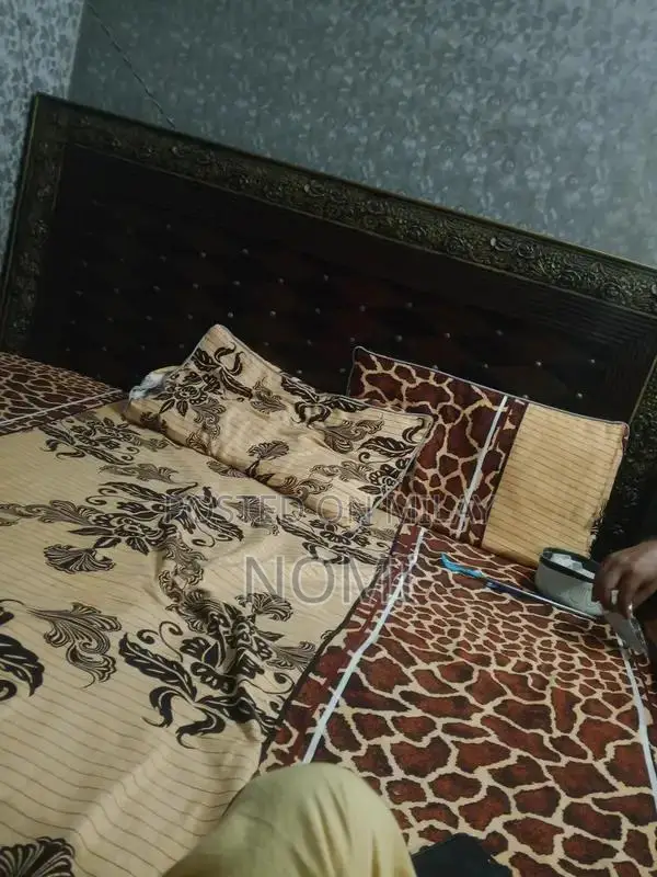 King Size Bed Frame with Dressing in Fresh Condition