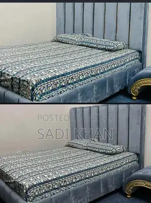 Photo - King Size Bed Frame with Spring Mattress