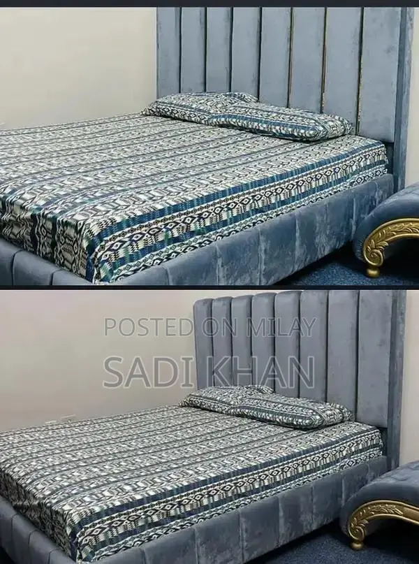 King Size Bed Frame with Spring Mattress