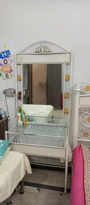 Photo - Bedroom Set: King Bed with Mattress, Dressing Table, and Side Tables