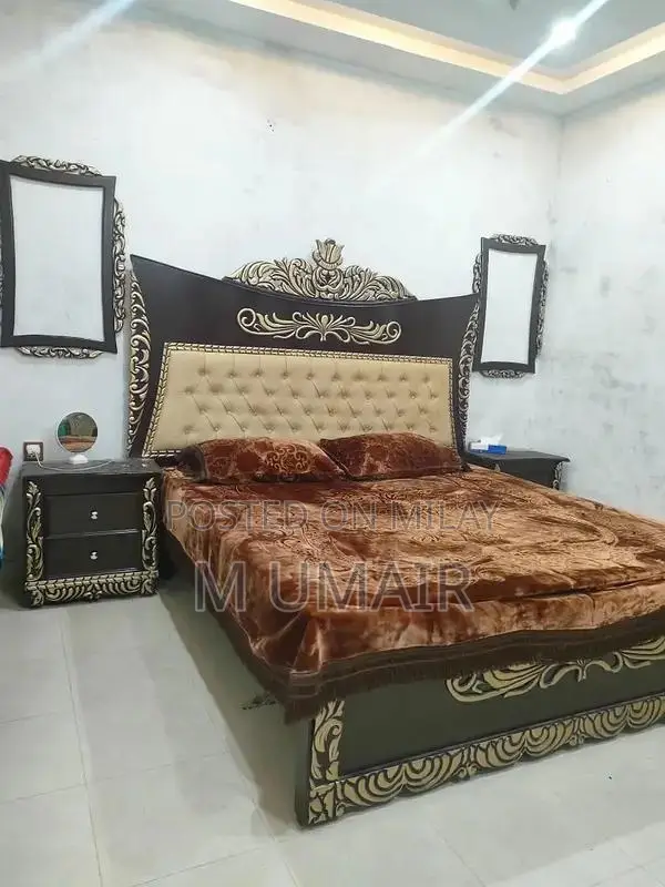 Complete King Size Bedroom Set with Dressing Table and Side Tables