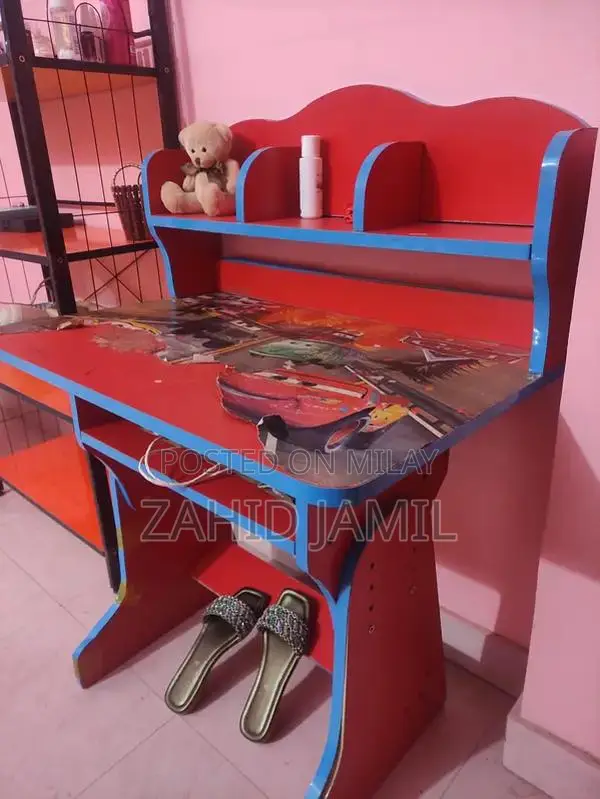 Kids Wooden Study Table and Chair Set for School-Age Children