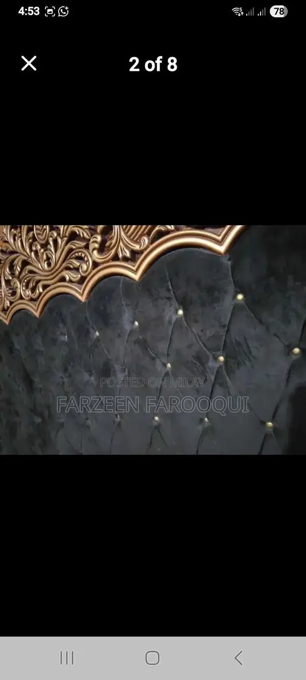 King Size Wooden Bed with Side Tables and Dressing Table