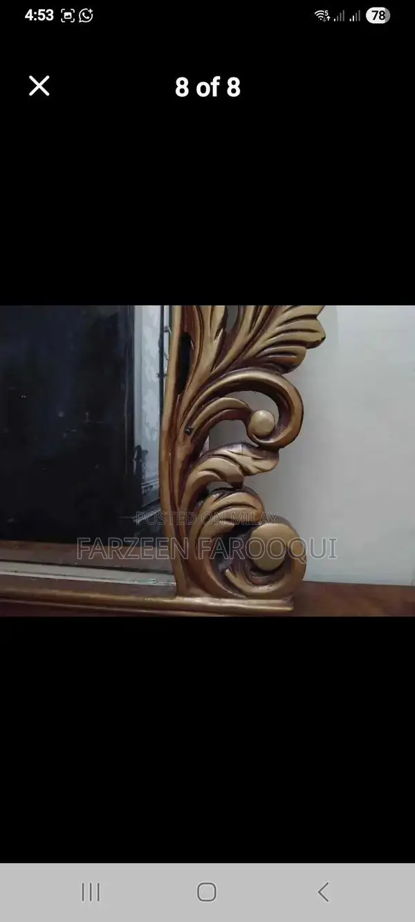 King Size Wooden Bed with Side Tables and Dressing Table