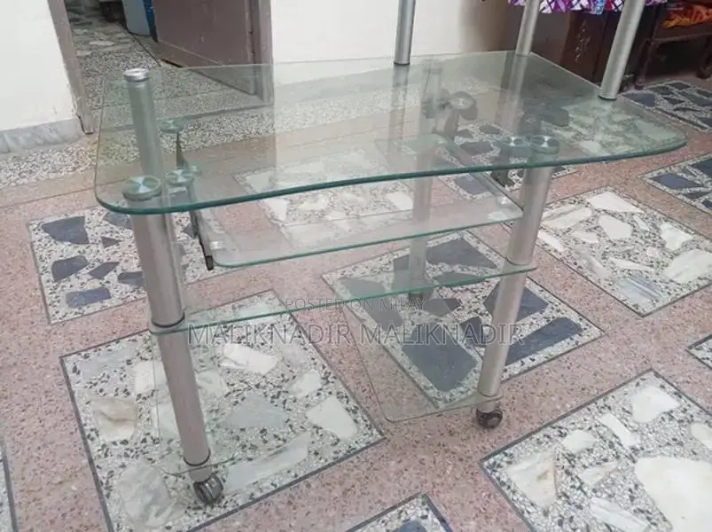 Durable Glass Computer Table with Heavy Glass Construction