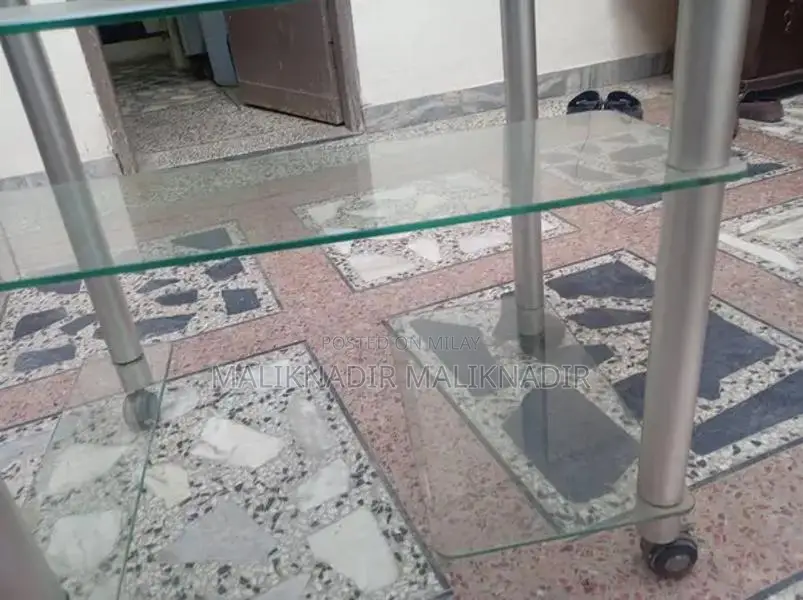 Durable Glass Computer Table with Heavy Glass Construction