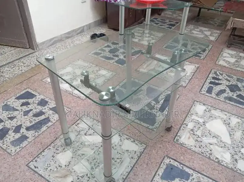 Durable Glass Computer Table with Heavy Glass Construction