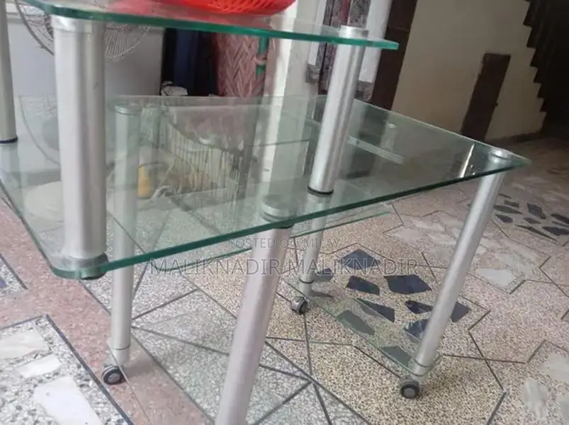 Durable Glass Computer Table with Heavy Glass Construction