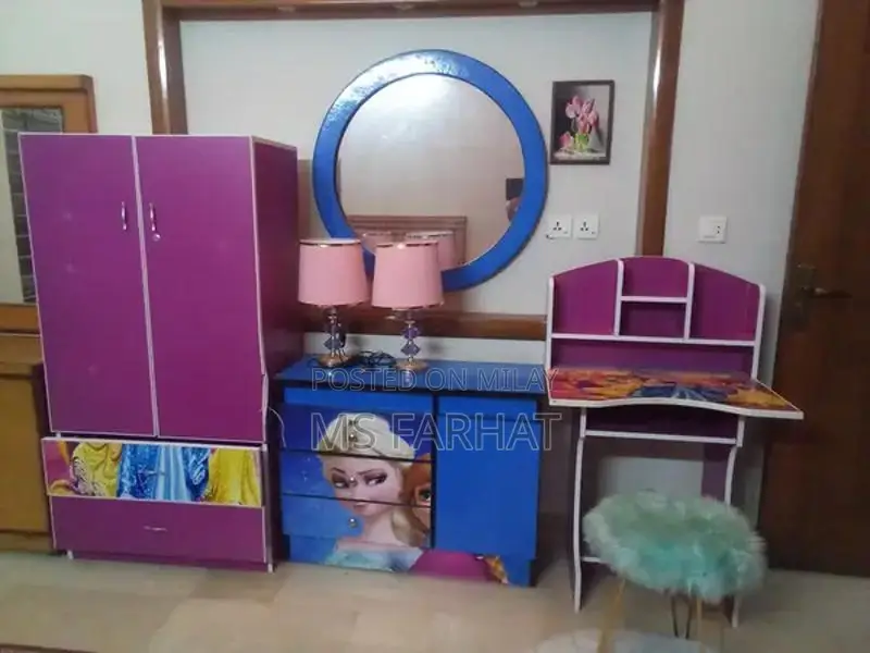 Kids Bedroom Furniture Set: Beds, Tables, Cabinets, Dressing Table