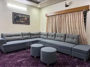 Photo - Luxury Large L-Shaped 9-Seater Sectional Sofa with Wide Seats