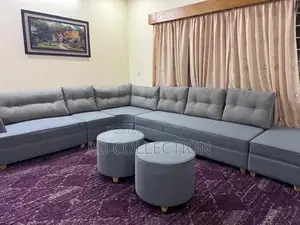 Luxury Large L-Shaped 9-Seater Sectional Sofa with Wide Seats