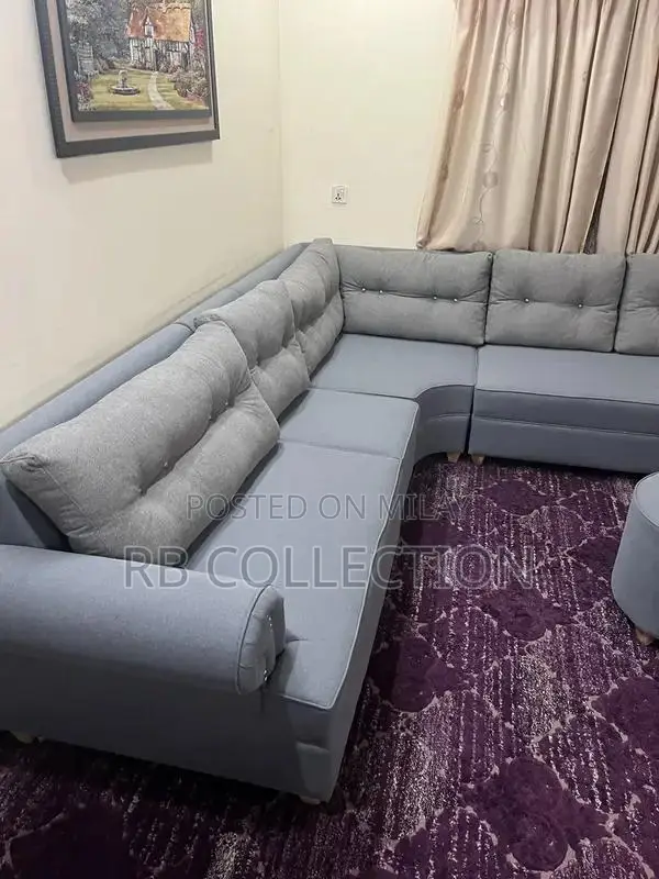 Luxury Large L-Shaped 9-Seater Sectional Sofa with Wide Seats