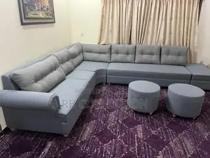 Luxury Large L-Shaped 9-Seater Sectional Sofa with Wide Seats
