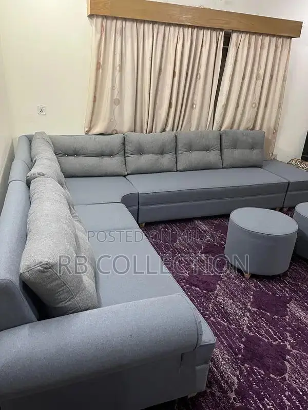 Luxury Large L-Shaped 9-Seater Sectional Sofa with Wide Seats