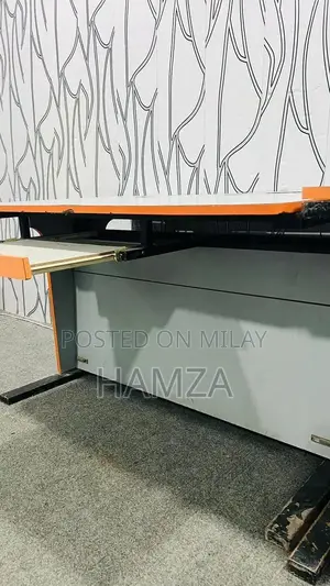 Modern Wood and Steel Monitor Counter Table
