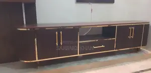 LCD Wall Shelf with Golden Line and LED Warm Light