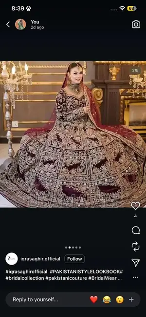 Elegant Velvet Bridal Lehnga with Full Hand Embroidery - Blood Red